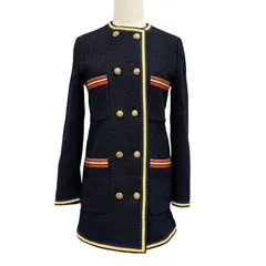 希少80s◎グッチ GUCCI ノーカラーコート 金ボタン ヴィンテージ 伊製 中古・古着通販】GUCCI (グッチ) パールボタンウェブライン ノー