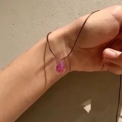 ドラゴンパイプのネックレス【ローズピンクドロップ】