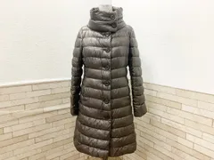 HERNO ヘルノ コクーン ロング ダウンコート レディースMサイズ ダウン ジャケット 長袖 コート ハイネック 着丈90cm (他215)