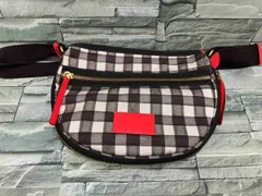 MARC by MARC JACOBS マークバイマークジェイコブス チェック／ブラック×オレンジ ショルダーバッグ