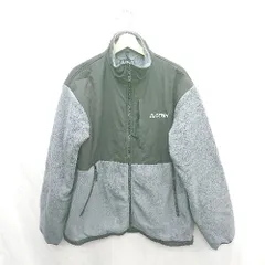◇ ⊇ GERRY ジェリー フリース×撥水ファブリック 長袖 ジャケット サイズM グレー ブラック メンズ E  【1501230027694】