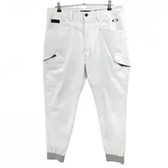 【美品】オークリー ジョガーパンツ 白×ライトグレー メンズ 36 ゴルフウェア Oakley