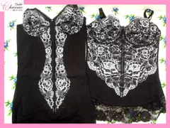 最高級補正下着 シャンデール シャルム ボディスーツ&スリーインワン C70 パールブラック 強補整力 パワーネット 快適着心地_セット①