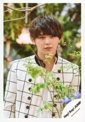 【中古】生写真(ジャニーズ) Hey! Say! JUMP/山田涼介/バストアップ・衣装白・両手下・体正面/17 夏 コンサートパンフ＆グッズ撮影オフショット/公式生写真