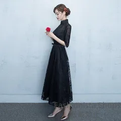 【新品未使用】パーティードレス20代30代40代50代結婚式ワンピース大きいサイズ袖ありフォーマルロングワンピース膝丈お呼ばれドレス服装服女性二次会親族 jscp85