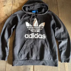 正規品 adidas アディダス スウェット パーカー フード L ブラック