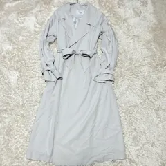 SLOBE IENA　ニュアンスBIGカラーコート　FREEサイズ　ロング　グレージュ　腰ベルト　羽織り　リボン