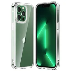 NIMASO ケース iPhone 13 Pro 用 カバー 背面 強化ガラス バンパー TPU クリア 6.1インチ用 NSC21H313 0