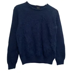 J.CREW ウールニット セーター M ネイビー ジェークルー プルオーバー エルボーパッチ シンプル 秋冬 古着卸 アメリカ仕入 a612-6475