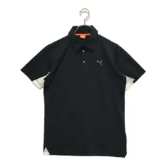 中古 メンズ プーマ PUMA 半袖ポロシャツ S 黒 ブラック シンプル