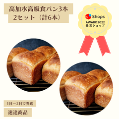 【大人気】高加水110% じゅわもち食パン3本2セット(計6本)