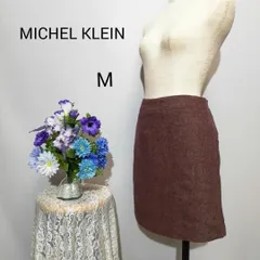 【送料無料】     ミッシェルクラン　極上美品　巻きスカート　小豆色系　ミニスカート　Мサイズ