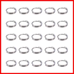 PH PandaHall 約278個/箱 304 ステンレス 二重リング6x1.2mm 二重 マルカン ジャンプリング 丸環 キーリング キーホルダーパーツ 基礎パーツ 金具セット アクセサリーパーツ ジュエリー DIY用 手作り素材