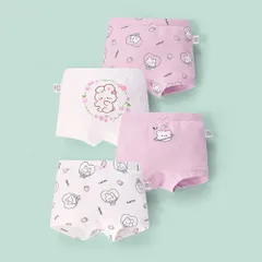 ☆ Kセット ☆ 130cm ☆ 女の子パンツ4枚セット ykh806 パンツ 女の子 4枚セット 女児ショーツ ボクサーパンツ インナー パンツ 下着 キッズ 子供 ガールズ 綿 コットン アンダーウェア かわいい 通園 園児 保育園