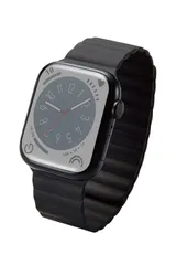 6 7 5 8 SE 4 SE2 3 Ultra 2 / 1 42mm 対応】 44mm 45mm シリコン 【49mm マグネット バンド 簡単装着 Watch ブラック アップルウォッチ AW-45BDMAGBK [エレコム]