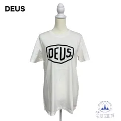 ☆新品☆ Deus Ex Machina デウスエクスマキナ トップス 半袖 フロント ロゴ Tシャツ T_DMW41808E-WHT-S レディース メンズ ユニセックス ホワイト S u-189 送料無料のサムネイル