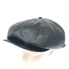未使用品 KANGOL カンゴール キャスケット 帽子 L  ブラック 合成皮革 ユニセックス 　240001112487