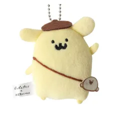 【新品】ぬいぐるみマスコット・ぬいぐるみバッジ (1)ポムポムプリン フラットぬいぐるみマスコット 「ポムポムプリン×お文具といっしょ」