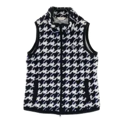 サイズ：38 ADABAT アダバット  ボア蓄熱 ジップベスト 千鳥 総柄 ブラック系 [240101453060] ゴルフウェア レディース ストスト