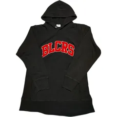 チャンピオン Champion × ブルークロス BLUE CROSS リバースウィーブ アメカジ パーカー ブラック 赤ロゴ 刺繍 メンズ レディース兼用 状態良好