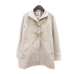 エムケー ミッシェルクラン MK MICHEL KLEIN ダッフルコート ロング 総裏地 ウール アンゴラ混 40 ベージュ /MN ■MOのサムネイル