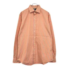 Polo by Ralph Lauren ポロ ラルフローレン REGENT 長袖シャツ ストライプ オレンジ(メンズ 16)中古 古着 U7442