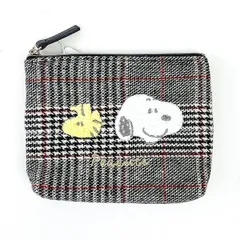 スヌーピー チェックサガラ ティッシュポーチ 小物入れ SNOOPY
