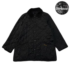 Barbour バブアー LIDDESDALE リッズデイル QuiltedJacket キルティングジャケット Embroidery 刺繍ロゴ ワンポイント CorduroyCollar 襟コーデュロイ Nylon ナイロン Black 黒 KID160㎝のサムネイル