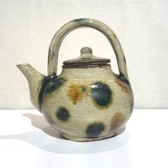 やちむん　照屋佳信　三彩点打按瓶　古作