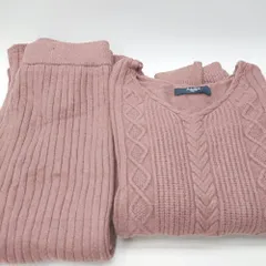 ◇ ⊇ Fabulous Angela ファビュラスアンジェラ ニット 膝下 セットアップ サイズF ピンク系 レディース E  【1501160020116】