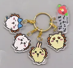 【中古】キーホルダー なんくるないさ～!! シーサーのおみやげやさん 4連アクリルチャーム 「ちいかわ なんか小さくてかわいいやつ」