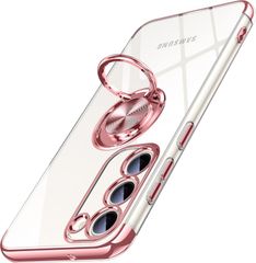 新品 Galaxy S25 用 ケース クリア リング付き Samsung ギャラクシー S25 / SC-51F / SCG31 カバー 透明 おしゃれ OURJOY スマホケース メッキ加工 ソフトケース 耐衝撃 軽量 薄型 ストラップホール付き スタンド