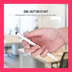 【スタッフおすすめ！】AICase タッチスクリーン用スタイラスペン、1.45mmの高精度と感度のポイントiPad用鉛筆ファインポイントタブレット用アクティブスマートデジタルペンiOSとAndroidのタッチスクリーンでの作業 (ホワイト)