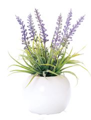 【数量限定】フルタック(Fultac) 光触媒 消臭 抗菌 防カビ フェイクグリーン ラウンドポット ラベンダー インテリア グリーン 造花 観葉植物 163572