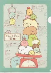 【中古】クリアファイル すみっコぐらし図鑑(グリーン) A4クリアホルダー 「すみっコぐらし」