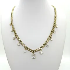 美品　スワロフスキー　SWAROVSKI　Dextera ネックレス　ゴールド　【46】