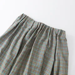 美品 アデュートリステス ADIEU TRISTESSE ウール混 チェック フレアスカート/ベージュ ボトムス【2400013650182】のサムネイル