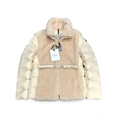 新品 MONCLER Oiron フェイクファー ロゴベルト ダウンジャケット モンクレール