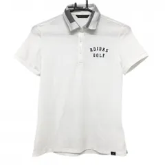 ★値下げ★【美品】アディダス 半袖ポロシャツ 白 織生地 ADICROSS レディース L ゴルフウェア adidas