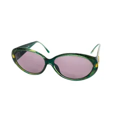 Christian Dior クリスチャンディオール サングラス  CDロゴ/オーストリア製/プラスチック 60□13 2854   グリーン レディース / 240001167408