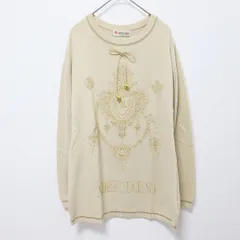  アンドレルチアーノ ANDRELUCIANO ヴィンテージ ニット トップス ロゴ 刺繍 リボン ラメ a917365nのサムネイル