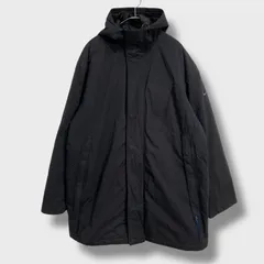 ☆NIKE☆INT'L☆ナイキ☆00s☆中綿入りジャケット☆ミドル丈☆スウォッシュ☆ブラック☆L☆B25M