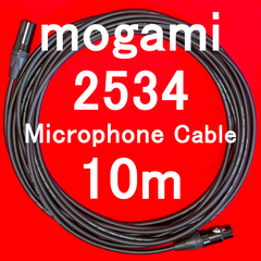 mogami 2534 Microphone Cable with Neutrik Gold Plated XLR Connector 10m