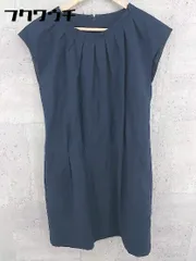 ◇ OLD ENGLAND オールドイングランド バックジップ ノースリーブ 膝丈 ワンピース 34サイズ ネイビー レディース 【中古】 【1002798925175】のサムネイル