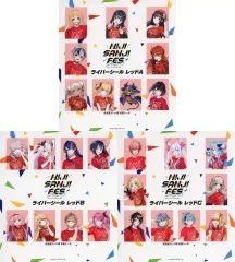 【中古】シール・ステッカー 集合(レッド) 学生証カード用ライバーシール(3枚セット) 「バーチャルYouTuber にじさんじ にじさんじフェス2023」 Tシャツセット レッド購入特典/入場特典