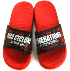 【中古】生活雑貨(男性) 数原龍友Produce サンダル レッド レディースサイズ 「GENERATIONS LIVE TOUR 2017 “MAD CYCLONE”」