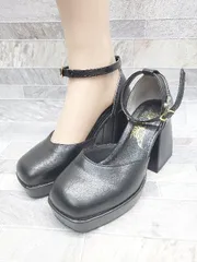 ◇ ⊂ LOVE HUNTER アンクルストラップ ヒール パンプス サイズS ブラック レディース P  【1409090036866】