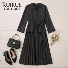 ルイルエブテイック　ドッキング プリーツ ワンピース スーツ レディース L