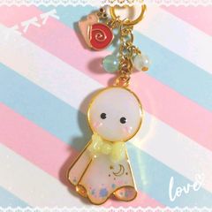 ☆てるてるさんバックチャーム　パステルイエローリボン☆