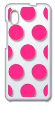 【新品未使用】Galaxy A20 SC-02M SCV46 ギャラクシー クリア ハードケース ドット柄 水玉 (ピンク) スマホケース カバー cl-sc02m-dotbig-01